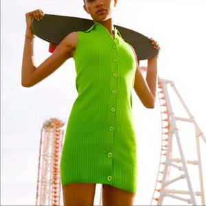 Zara Green Polo Mini Dress